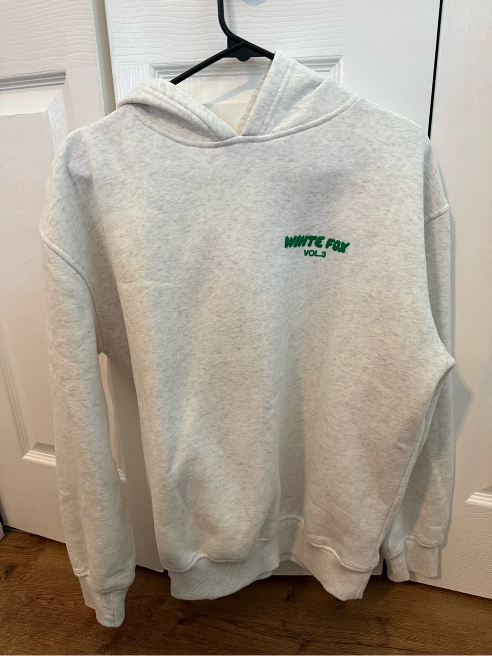 White Fox Boutique Gray Hoodie with Green Logo - Picture 4 of 4